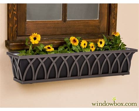 long window box metal|window boxes for metal railings.